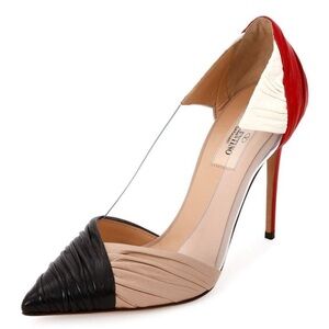 Valentino Women's Heels in Red, Black, and Tan